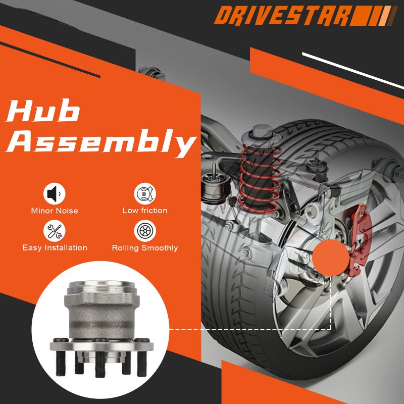DRIVESTAR مجموعة محور العجلة الخلفية والمحمل DRIVESTAR 512293 لسيارات سوبارو ليجاسي 2005 06 07 08 2009 سوبارو أوتباك 2005-2009 (مشفّر ABS 5 مسامير) - Image 2